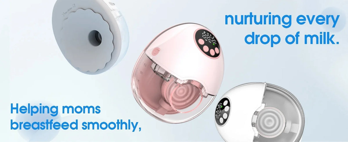 MAOYYE Hands-Free Breast Pump MY382, Wearable Electric Pump with 4 Modes, 12 Levels and Flange Adapters, Pink or White Single and Double Options
