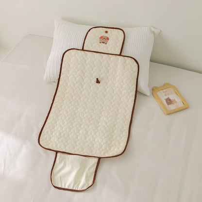 Diaper Changing Pad with Storage Pocket, PANGDUBE Foldable Waterproof Baby Changing Mat for Travel and Everyday Diaper Care in Animal Designs
