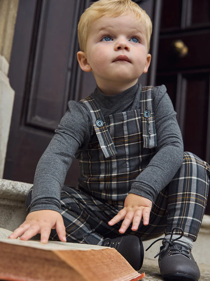 Forest Print Sibling Matching Outfits with Girls Cotton Smocked Dress Options, Boys Embroidered Knit Sweaters and Plaid Pants for Family Photos