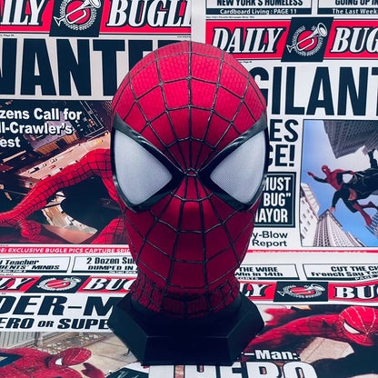 Spider-Man Cosplay Mask, Handmade Garfield-Version Inspired Collectible for Costume Photos, Halloween Events and Superhero Fan Birthday Gifts