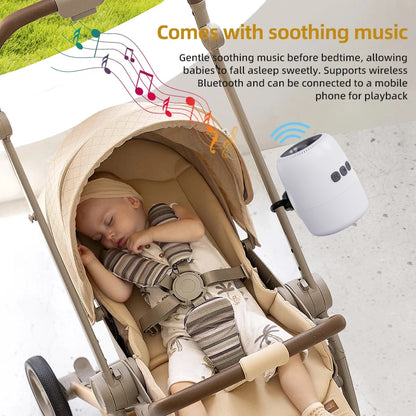 Automatic Pram Rocker for Babies with White Noise, Portable Stroller Rocking Accessory for Soothing Routines at Home and on Outings
