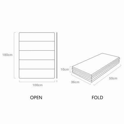 Fold-and-Carry Baby Play Mat with Double-Sided Illustrated Prints, Wipe-Clean Foam Floor Rug and Storage Bag for Supervised Tummy Time and Crawling