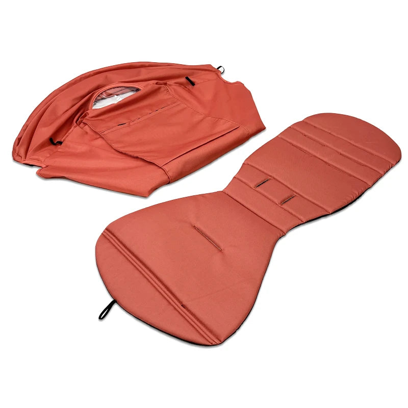 Stroller Canopy Cover and Padded Seat Set Compatible with Babyzen YOYO and YOYO2, 600D Replacement Fabric with Rear Zipper Pocket and Color Options