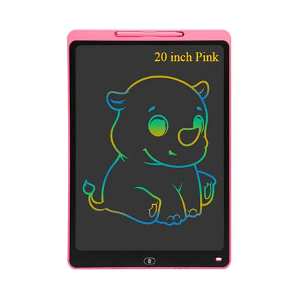 Large-Screen LCD Drawing Tablet for Kids, 16 or 20 Inch Reusable Color Writing Board with Stylus for Doodles, Letters and Math Practice