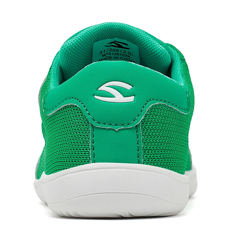 Kids Colorblock Barefoot Sneakers by HOBIBEAR with Breathable Mesh, Wide Toe Box, Zero-Drop Design and Easy Strap for Everyday Walking