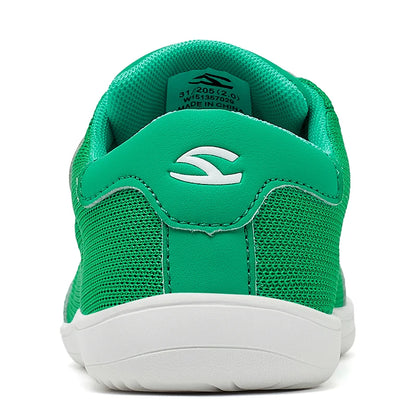 Kids Colorblock Barefoot Sneakers by HOBIBEAR with Breathable Mesh, Wide Toe Box, Zero-Drop Design and Easy Strap for Everyday Walking
