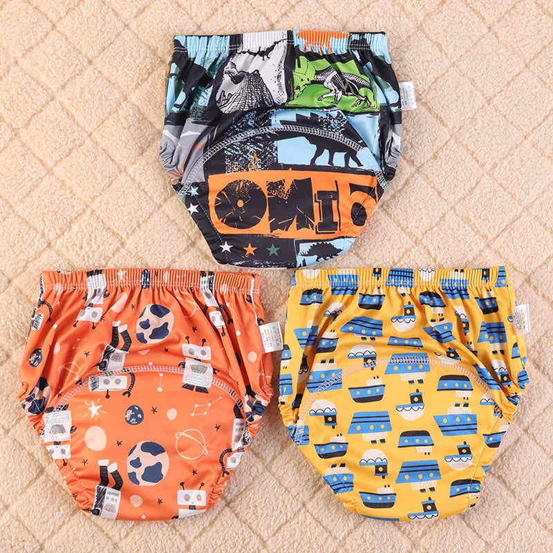 Washable Potty Training Pants Multipack, 4 or 8 Reusable Toddler Underwear Briefs with Printed Designs for Daytime Toilet Learning, Sizes S-XL