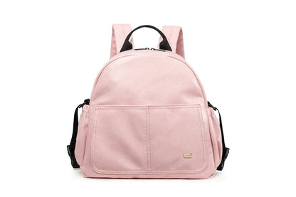 Nappy Changing Backpack by Soboba with Front Slip Pockets, Side Storage and Top Handle, Solid-Color Diaper Bag for Baby Essentials and Parent Outings
