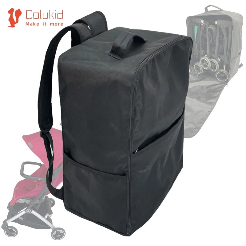 Stroller Carry Backpack for Cybex Libelle and GB Pockit+ All-City or All-Terrain, Black 600D Oxford Foldable Storage Bag with Shoulder Straps
