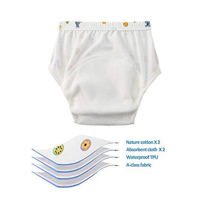 Washable Potty Training Pants Multipack, 4 or 8 Reusable Toddler Underwear Briefs with Printed Designs for Daytime Toilet Learning, Sizes S-XL