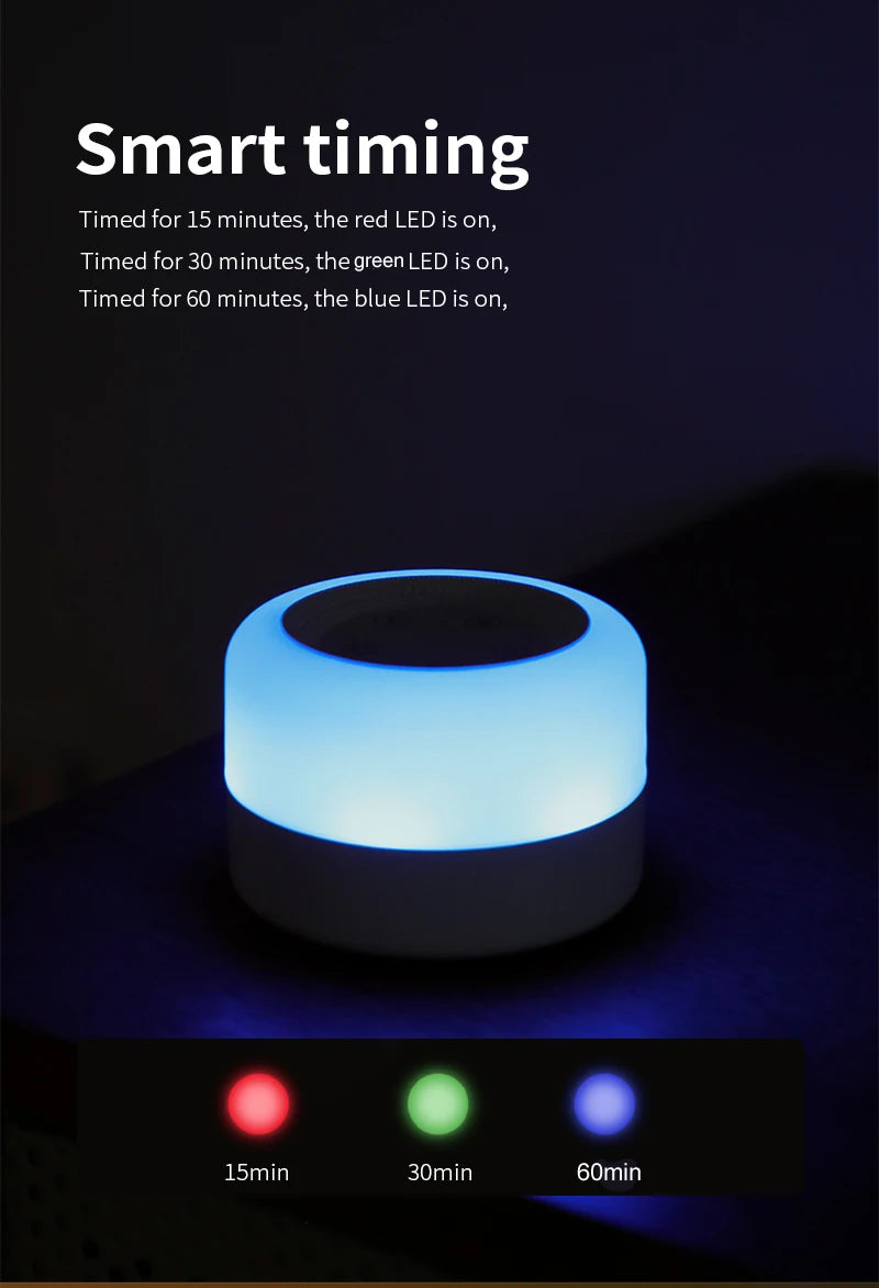 Color Light White Noise Machine with 7 Light Effects and 12 Sounds, 2000mAh Rechargeable Battery, Compact Sound Device for Nursery and Travel