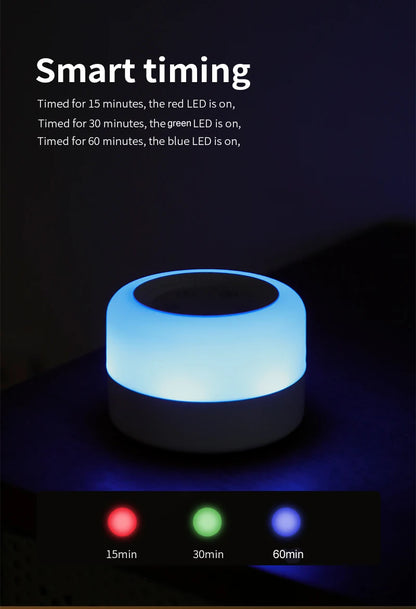 Color Light White Noise Machine with 7 Light Effects and 12 Sounds, 2000mAh Rechargeable Battery, Compact Sound Device for Nursery and Travel