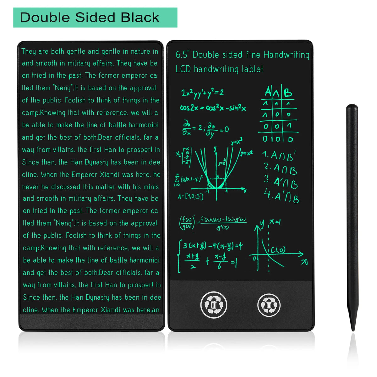 Pocket LCD Writing Pad, 6.5-Inch Full-Screen Fine-Line Tablet with Magnetic Stylus for Meeting Notes, Quick Sketches and Handwriting Practice