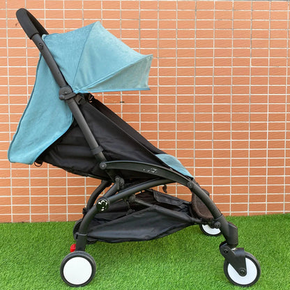 Stroller Canopy Fabric and Seat Cushion Set by COLU KID for Babyzen YOYO and YOYO2, Removable Washable Peach Skin Cloth in Five Color Options