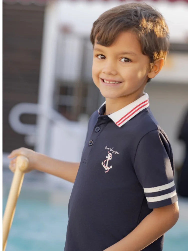 Kids Sailor Outfits in Cotton Jersey, Nautical Dresses, Polo Shirts and Shorts Sets for Boys, Girls and Babies, Summer Sibling Photo Styles