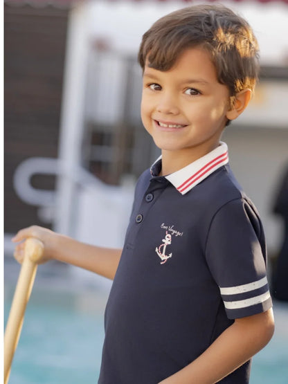 Kids Sailor Outfits in Cotton Jersey, Nautical Dresses, Polo Shirts and Shorts Sets for Boys, Girls and Babies, Summer Sibling Photo Styles