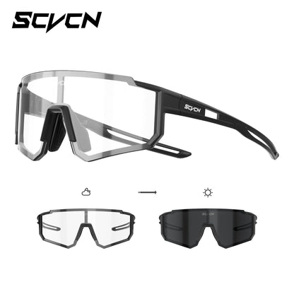 Kids Cycling Sunglasses by SCVCN for Ages 6-14, UV400 TR90 Sports Eyewear with Adjustable Nose Pads and Photochromic or Polarized Options