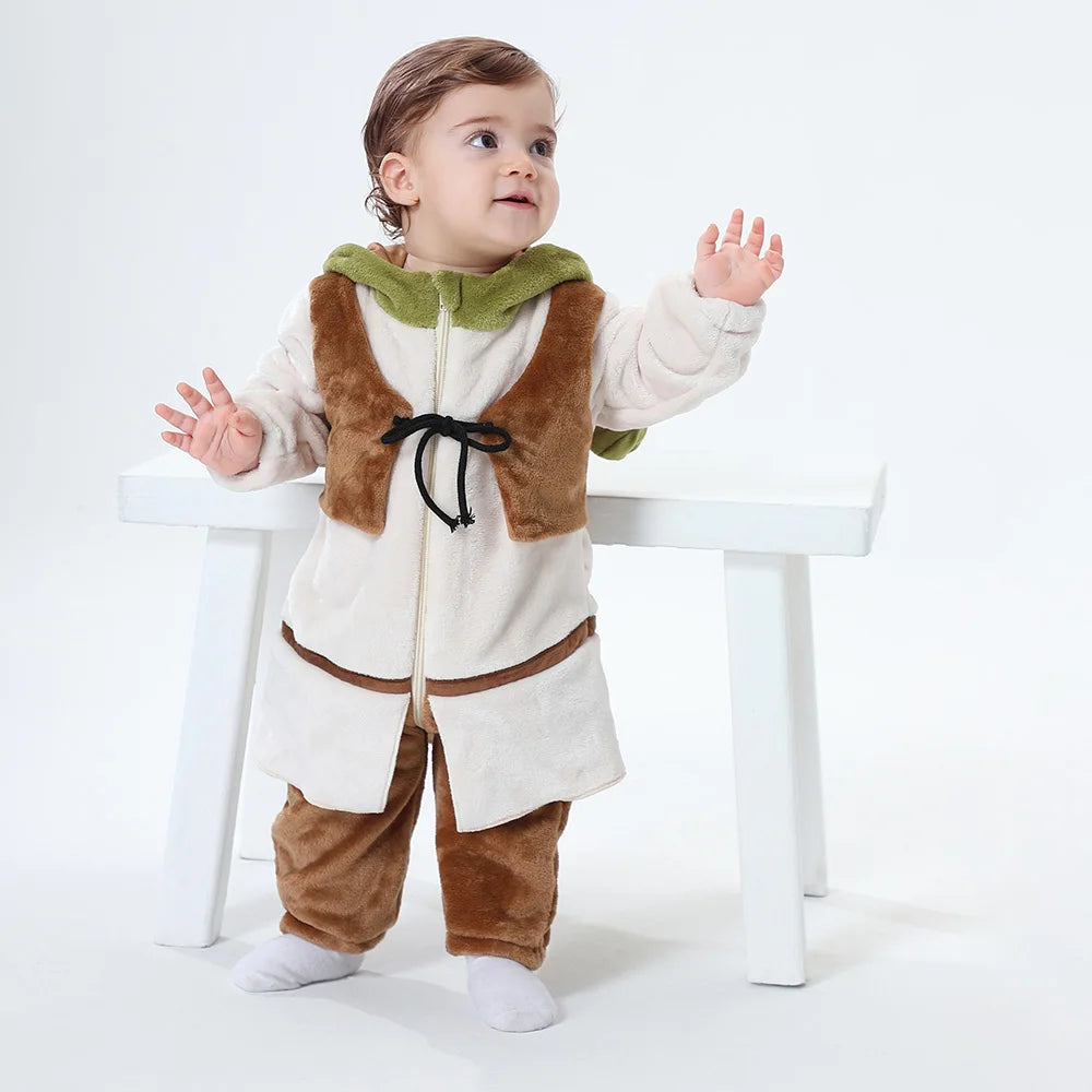 Baby Monster Costume Jumpsuit for Infants and Toddlers, Cute Kigurumi Onesie for Halloween Dress-Up, Cosplay and Family Photos, Sizes 3M–3T