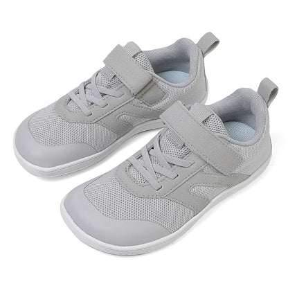 Children’s Minimalist Barefoot Sneakers with Wide Fit, Zero-Drop Design, Mesh Panels and Adjustable Strap for Boys and Girls Everyday Wear