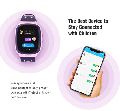 4G Kids GPS Smartwatch, LT31 Video Call Camera Watch with Nano SIM Support, SOS Contacts, 1.4-Inch Touchscreen and Setracker2 App for Family Check-Ins