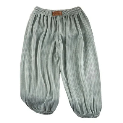 Kids Pleated Harem Pants for Boys and Girls, Loose Summer Trousers with Elastic Waist and Cuffed Ankles, Casual Everyday Play Outfits