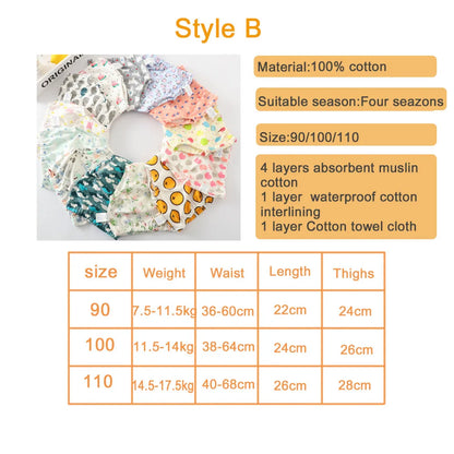 Washable Potty Training Pants Multipack, 4 or 8 Reusable Toddler Underwear Briefs with Printed Designs for Daytime Toilet Learning, Sizes S-XL