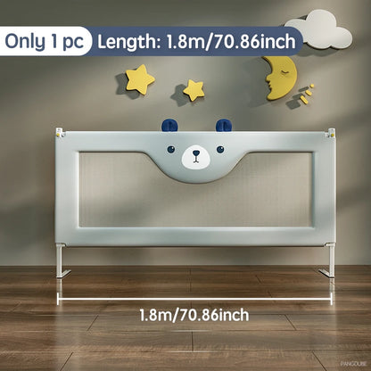 Height Adjustable Bed Rail by PANGDUBE, Single Mesh Guard Panel with Lift Mechanism, Removable Washable Fabric and Eight Length Options
