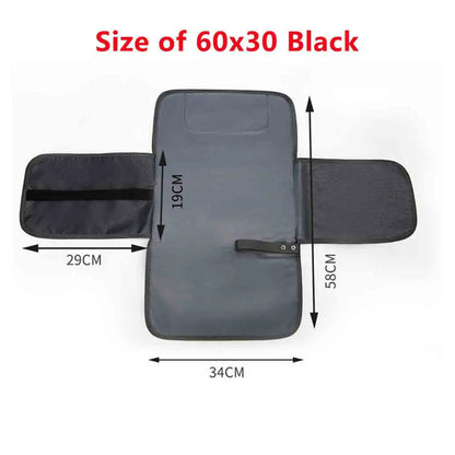 Diaper Changing Clutch with Foldout Baby Mat and Storage Pockets, 3-in-1 Portable Waterproof Changing Pad for Everyday Outings