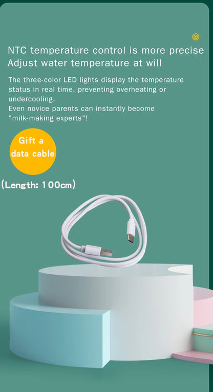 Digital Bottle Warming Wrap with 21 Temperature Levels, USB Powered Baby Milk Warmer Sleeve for Travel Using a 5V 2A External Power Source