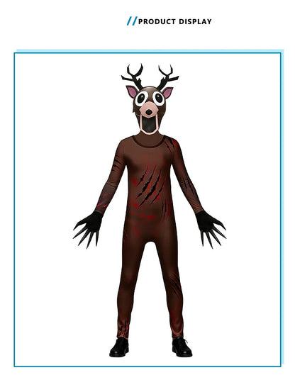 Deer and Owl Cosplay Costume for Kids and Adults, 99 Nights in the Forest Character Outfit for Halloween Parties and Themed Dress-Up