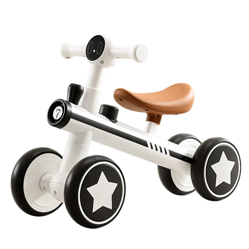 Lightweight Toddler Balance Bike for Ages 1–3, Ivory or Orange Kids Riding Toy for Supervised Playtime and First Birthday Gift Ideas