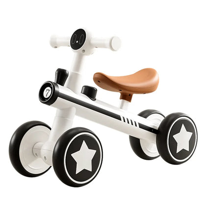 Lightweight Toddler Balance Bike for Ages 1–3, Ivory or Orange Kids Riding Toy for Supervised Playtime and First Birthday Gift Ideas