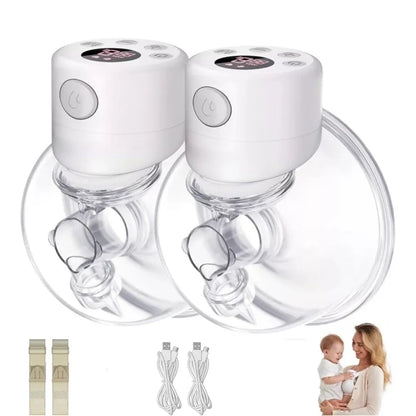 Hands-Free Electric Breast Pump, BornBL S12 Single or Double Portable Milk Expression Design with 24 mm or 27 mm Options for Nursing Moms