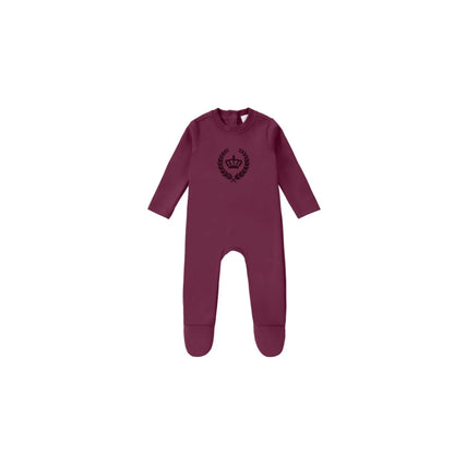 Royal Crown Kids Matching Outfits in Cotton Jersey with Velvet Crown Prints, Long-Sleeve Top and Pants or Dress Styles for Sibling Photos