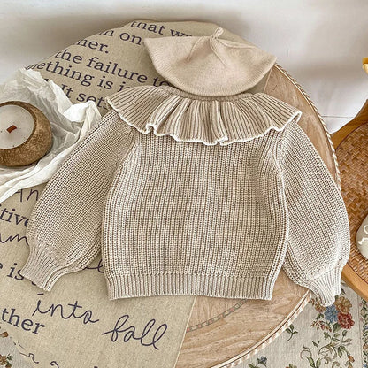 Baby Girl Knit Cardigan Sweaters with Long Sleeves, Korean-Style Infant and Toddler Layering Coats in Multiple Designs, Sizes 3M to 3T
