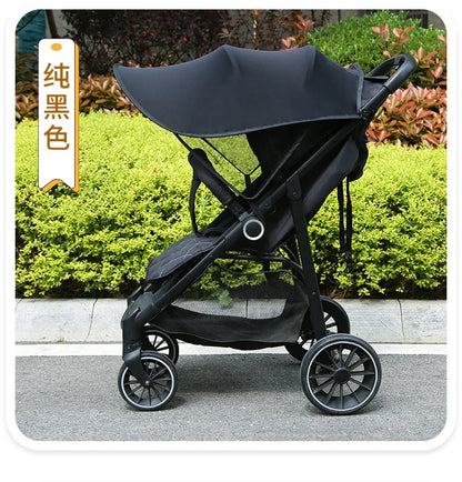 Baby Stroller Shade Extender, Pushchair Sun Awning in Black, Dinosaur, Bear or Star Designs for Extra Canopy Coverage on Outdoor Family Walks