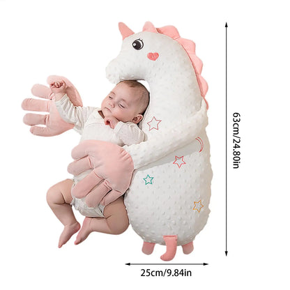 Dinosaur Baby Patting Soother with Remote Control, Plush Double-Arm Design and 3 Adjustable Speeds for Awake Supervised Calming