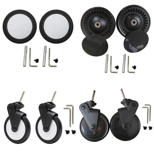 YOYO and YOYA Stroller Replacement Wheels, Rubber Front and Rear Wheel Options for Model-Matched Babyzen Pushchair Repair and Everyday Maintenance
