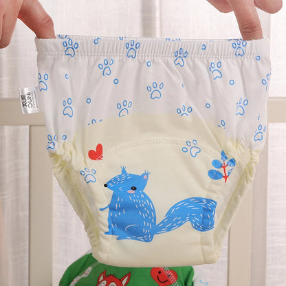 Washable Potty Training Pants Multipack, 4 or 8 Reusable Toddler Underwear Briefs with Printed Designs for Daytime Toilet Learning, Sizes S-XL