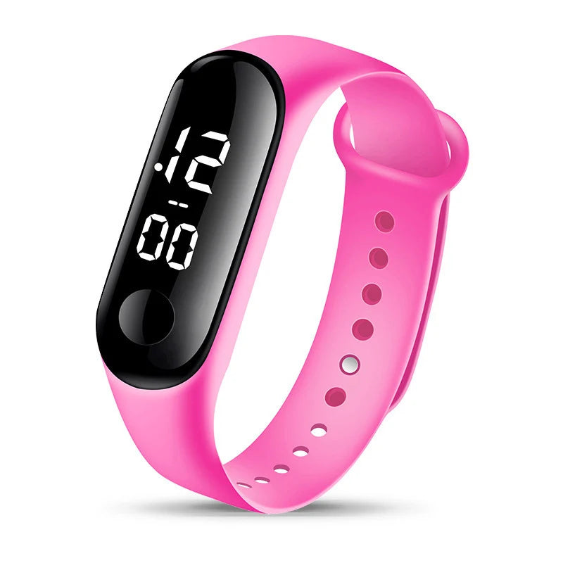 Kids LED Watch Set of 8, Colorful Digital Wristwatches with Adjustable Rubber Straps and Black Displays for School Days and Everyday Wear