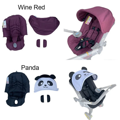 Stroller Fabric Refresh Kit by COLU KID with Seat Cushion Cover and Sunshade, Color Options for Doona and FooFoo Designs, Check Model Fit