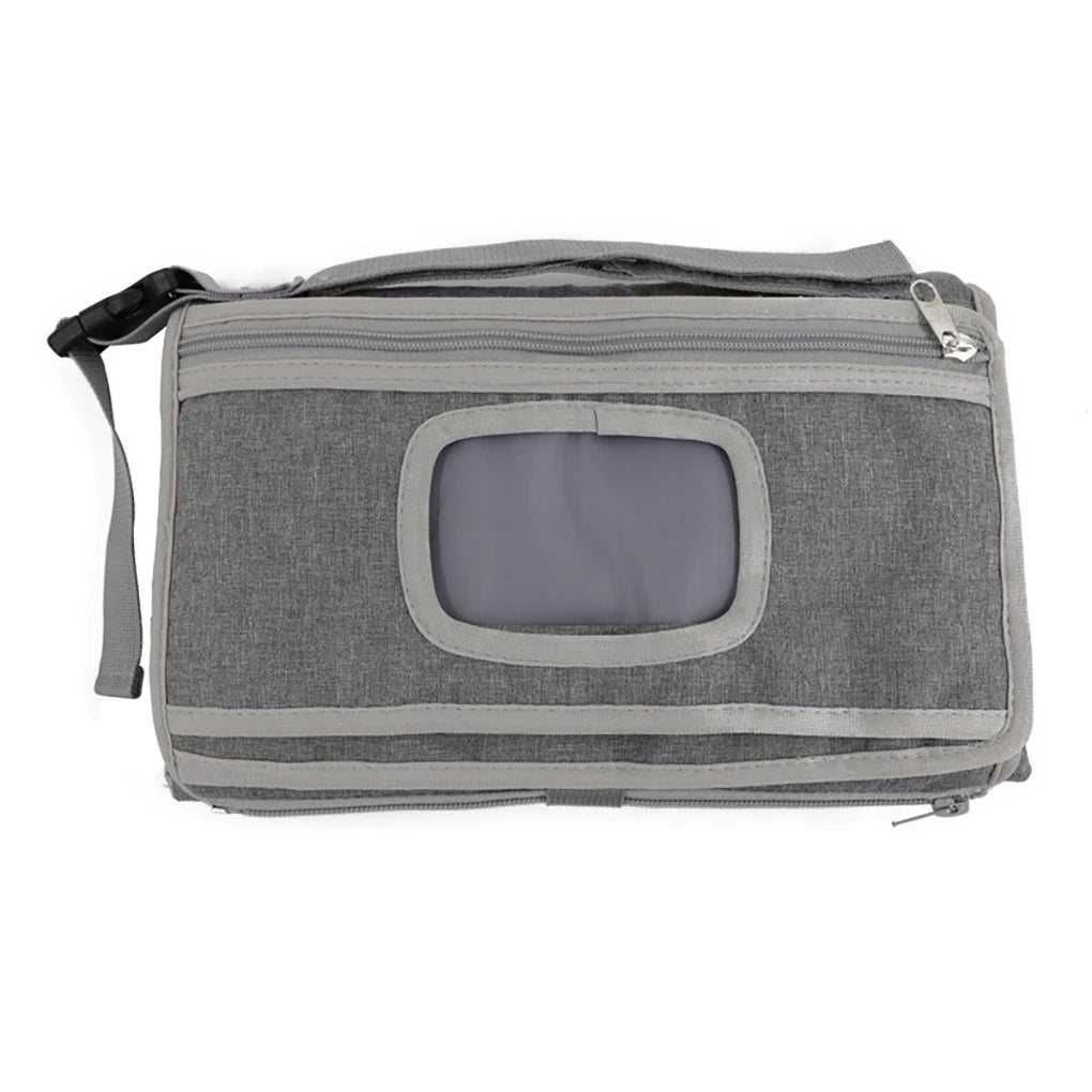 Diaper Changing Clutch with Foldout Baby Mat and Storage Pockets, 3-in-1 Portable Waterproof Changing Pad for Everyday Outings