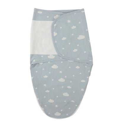 Envelope Baby Swaddle Wrap with Cap, INSULAR Adjustable Cotton Newborn Set in S and M with Animal, Leaf, Rainbow and Star Pattern Options