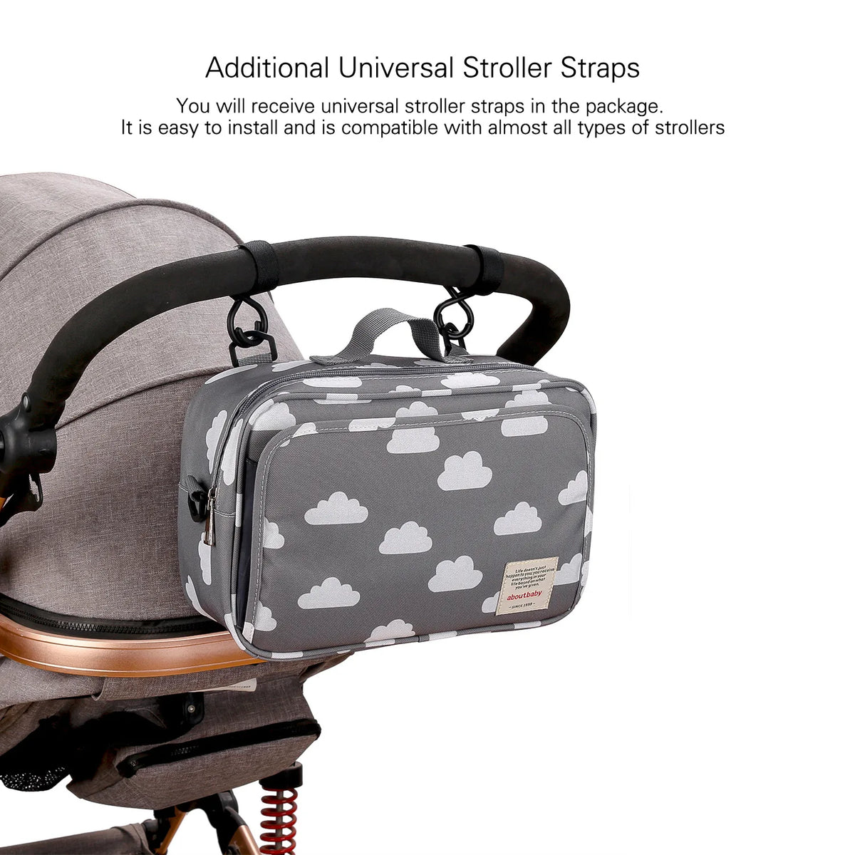 Baby Diaper Bag Wet Dry Storage Pouch with Printed Designs, Reusable Organizer for Diaper Changes, Baby Essentials and Everyday Outings