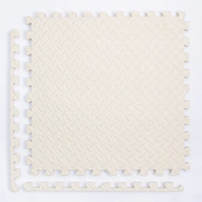 Interlocking Foam Play Mat Tiles for Kids, 1 cm Thick Textured Puzzle Floor Padding in 4, 8, 16 or 20 Pieces for Indoor Playrooms