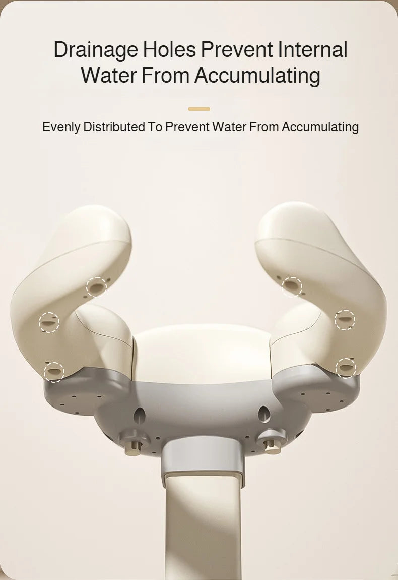 Adjustable Kids Shower Stand with Wraparound Support, Textured Base and Showerhead Holder, Gray or Brown Options for Adult-Supervised Bathing