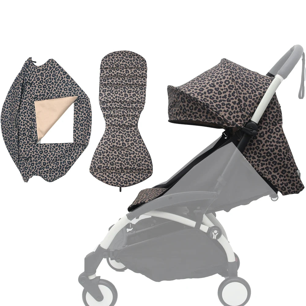 Stroller Canopy and Seat Cushion Kit with Mesh, Replacement Fabric Set Compatible with YOYO and YOYO+ for Everyday Outings, Multiple Colors