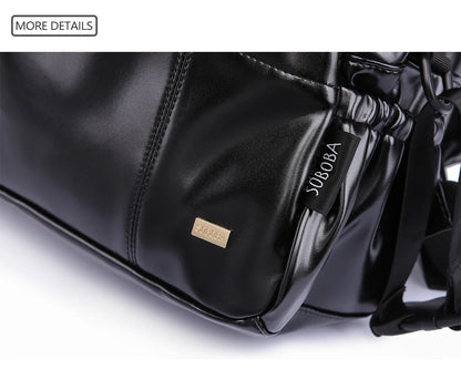 PU Diaper Bag Backpack with Zippered Storage and Front Pockets, 34 x 14 x 32 cm Baby Essentials Organizer for Parents and Everyday Outings