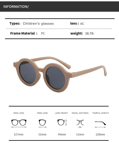 Kids Retro UV400 Sunglasses for Boys and Girls Ages 2-8, Colorful Fashion Shades in Assorted Frame Styles for Summer Outings and Family Photos