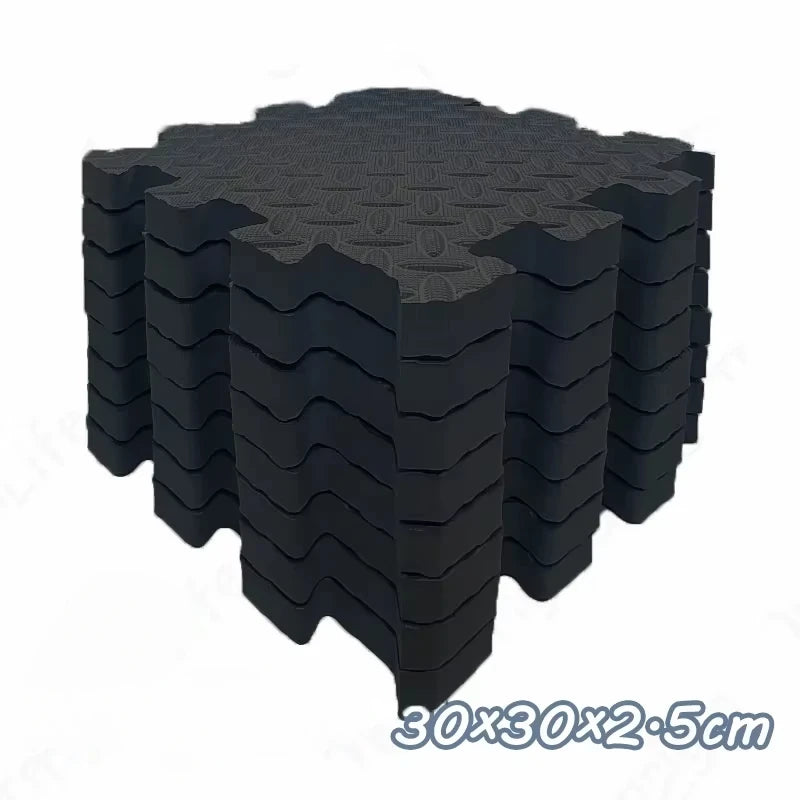 Modular Baby Floor Padding Tiles, 30 cm Interlocking Squares with 2.5 cm Thickness in 1, 4, 6 or 8-Piece Options for Supervised Nursery Play